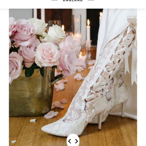 Lace wedding boot-ivory - Picture 1 of 2